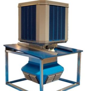 Evaporative outdoor air cooler